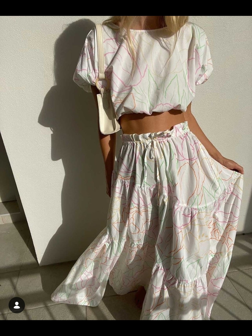 SWF Crop Top & Maxi Skirt Set